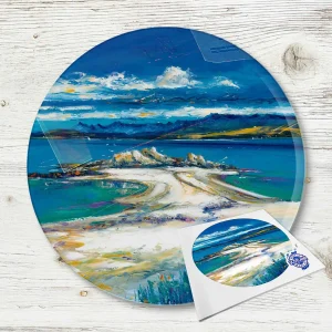 Ord Bay, Isle of Skye, Glass Cutting Board by Jean Feeney