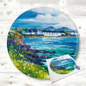 Ardbeg, Isle of Islay, Glass Cutting Board by Jean Feeney