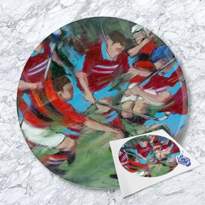 The Gaelic Battleground, Glass Cutting Board by Janet McCrorie