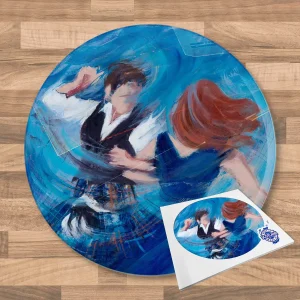 Fiddles and Footwork, Glass Cutting Board by Janet McCrorie