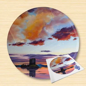 Castle Stalker, Glass Cutting Board by Scott McGregor