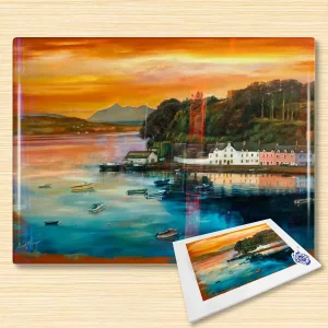 Portree, Glass Cutting Board by Scott McGregor