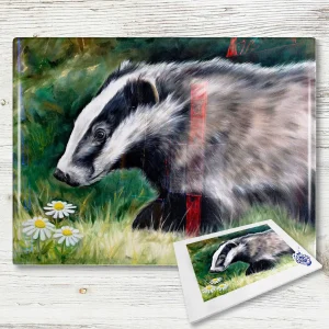 Badger, Glass Cutting Board by Scott McGregor