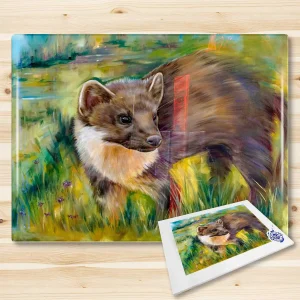 Pine Martin, Glass Cutting Board by Scott McGregor