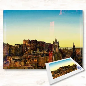 Edinburgh City, Glass Cutting Board by Scott McGregor