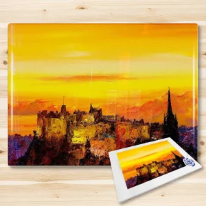 The Castle, Glass Cutting Board by Scott McGregor