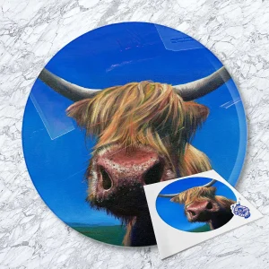 Wullie, Glass Cutting Board by Scott McGregor