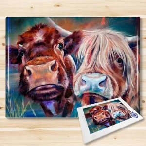 Daisy and Maisy, Glass Cutting Board by Scott McGregor