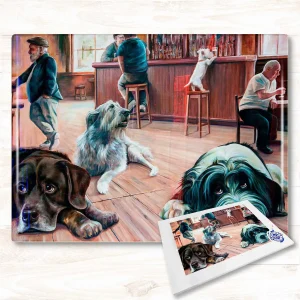 Gaun Yersel Wee Man, Glass Cutting Board by Scott McGregor