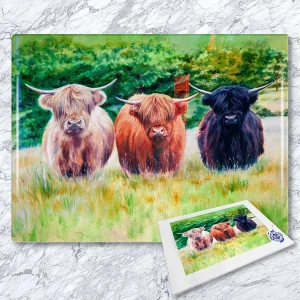 Highland Toffee, Glass Cutting Board by Scott McGregor