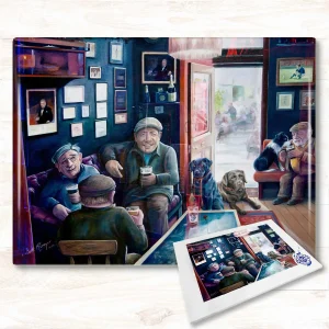 A Pint with Gavin Hastings, Glass Cutting Board by Scott McGregor