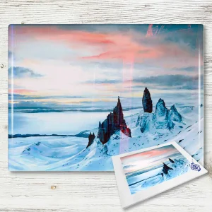A Cold Old Man of Storr, Glass Cutting Board by Scott McGregor