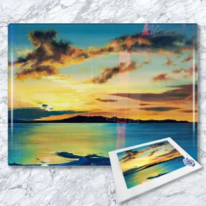 A Summer's Evening, Glass Cutting Board by Scott McGregor