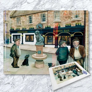 Greyfriars Bobby, Glass Cutting Board by Scott McGregor