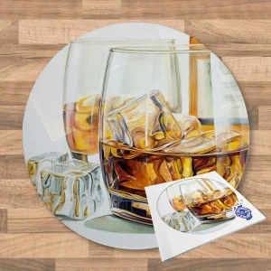 On The Rocks, Glass Cutting Board by Scott McGregor