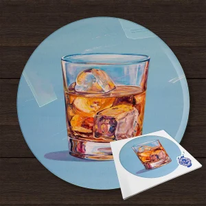 Make Mine a Double, Glass Cutting Board by Scott McGregor
