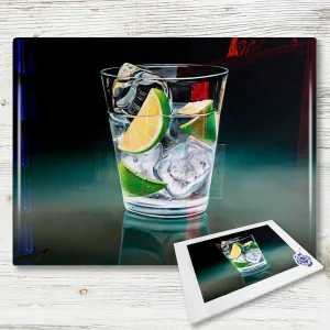 Gin & Limes, Glass Cutting Board by Scott McGregor