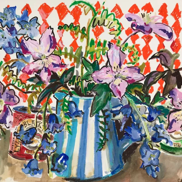 Clematis and Black Treacle, Greeting Card by Clare Arbuthnott - Image 2