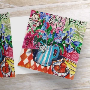 Bananas and Bluebells, Greeting Card by Clare Arbuthnott