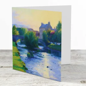 Sunlight over the Esk, Greeting Card by Colin Robertson