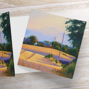 Shadows in the Barley, Greeting Card by Colin Robertson