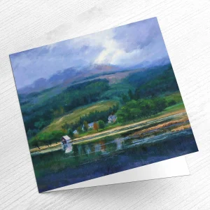 The Boat House, Loch Lubnaig, Greeting Card by Colin Robertson