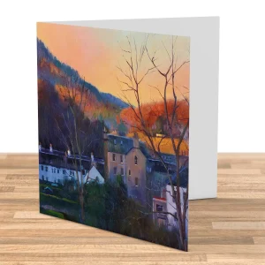 Autumn Evening, Dunkeld, Greeting Card by Colin Robertson