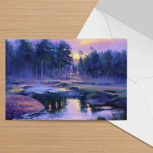Morning Reflections, Glen Derry, Greeting Card by Colin Robertson