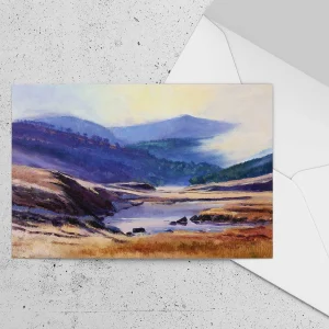 Still Water, Glenlui, Greeting Card by Colin Robertson