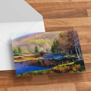 Morning Light, Bridge of Balgie, Glenlyon, Greeting Card by Colin Robertson