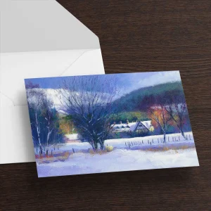 Sunlight on Snow, Mar Lodge, Greeting Card by Colin Robertson