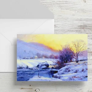 Evening Light on Shee Water, Greeting Card by Colin Robertson