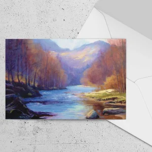 Autumn Sunlight, Glen Lyon, Greeting Card by Colin Robertson