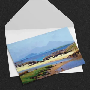 Sunlight on the Beach, Ardnamurchan, Greeting Card by Colin Robertson