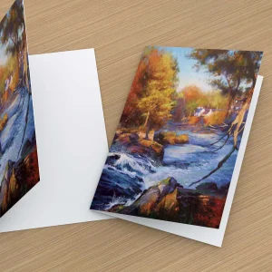 Afternoon Sunlight, Falls of Dochart, Greeting Card by Colin Robertson