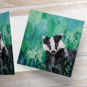 Badger, Greeting Card by Charlotte Strawbridge