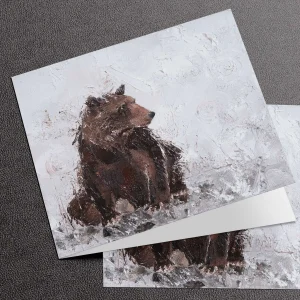 Bear in the Mist, Greeting Card by Charlotte Strawbridge
