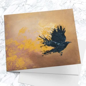 Corvus, Greeting Card by Charlotte Strawbridge