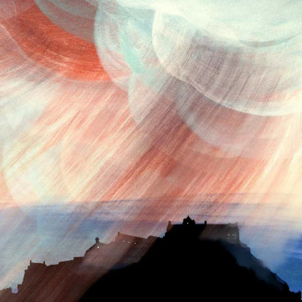 Red, White & Blue Edinburgh Castle, Greeting Card by Esther Cohen - Image 2