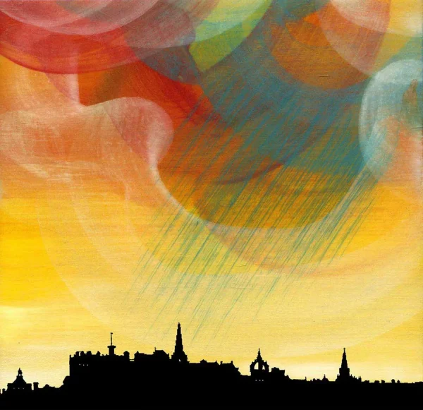 Evening Rain over Edinburgh, Greeting Card by Esther Cohen - Image 2