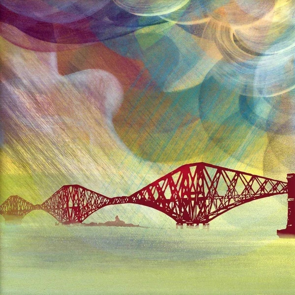 Tartan Skies over Forth Bridge, Greeting Card by Esther Cohen - Image 2