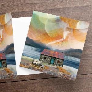 Seal Bothy - Taking it easy, Somewhere beside a Scottish loch, Greeting Card by Esther Cohen