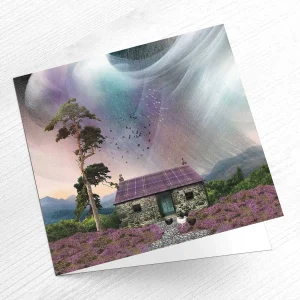 Heather Bothy with Hens, Somewhere up North, Greeting Card by Esther Cohen