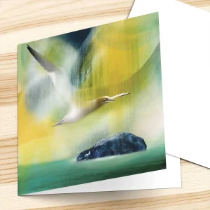 Belhaven Bass, Bird and Bass, Greeting Card by Esther Cohen