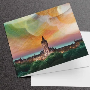 Glasgow University, Glasgow, Greeting Card by Esther Cohen