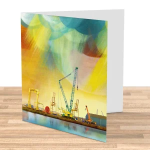 Leith Docks, Greeting Card by Esther Cohen