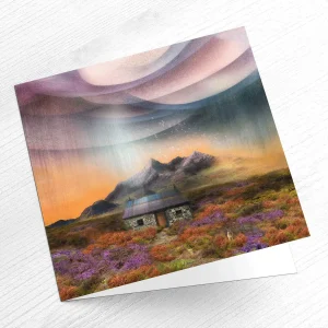 Cuillins Bothy, Greeting Card by Esther Cohen