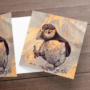 Puffin, Greeting Card by Estelle Richardson