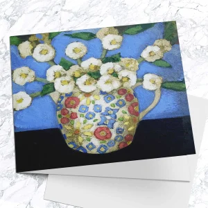 Blossoms in a Jessie M King Jug, Greeting Card by Fiona Millar