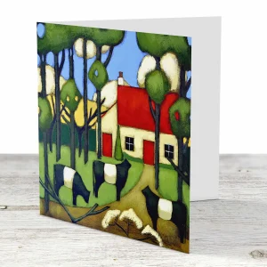 Little House in the Woods, Greeting Card by Fiona Millar